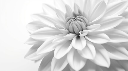Dahlia petals macro. Chrysanthemum flower head. Floral abstract background. Generative AI. Illustration for banner, poster, cover, brochure or presentation.