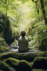 person seeking solace in nature