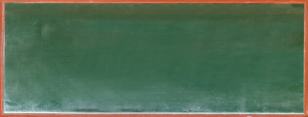 Empty green chalkboard texture hang on the white wall. double frame from green board and white...