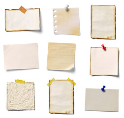 note paper piece label vintage grunge tape label ripped tag message adhesive tape push pin thumbtack card sign business office