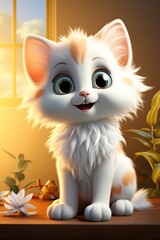 cute fluffy kitten 