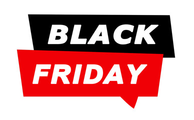 Black friday banner, button with transparent background.