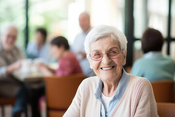A senior citizen participating in mental health support activities.
