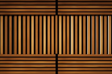 Seamless pattern of wood lath wall background with modern paneling of wooden slats for background. Texture. Generative AI