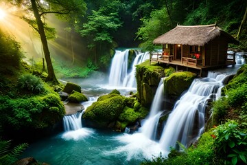 Beautiful landscape with Tree house