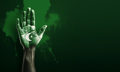 Photo pakistan independence day background. Ai generated - obrazy, fototapety, plakaty