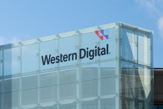 Western Digital headquarters in San Jose, California, USA - June 8, 2023.Western Digital Corporation is an American computer drive manufacturer and data storage company.