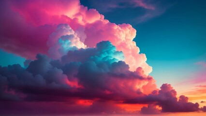 sky with clouds colorful AI generated