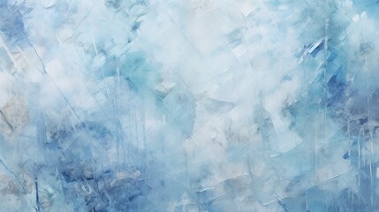  a painting of blue and white colors with a sky background.  generative ai