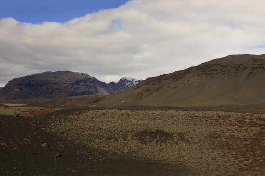 View on a mountain in the Skaftafell National Park was a national park, situated between Kirkjub&aelig;jarklaustur and H&ouml;fn in the south of Iceland