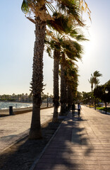 Playas y Paseo marítimo en los Alcaceres, Murcia, España