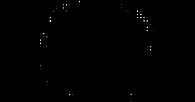 Circular glitter loop on transparent background