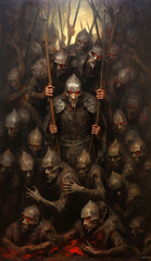 horde of zombie soldiers
