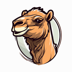 Camal in cartoon, doodle style. 2d cut illustration in icon, logo style. 