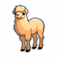 Camal in cartoon, doodle style. 2d cut illustration in icon, logo style. 