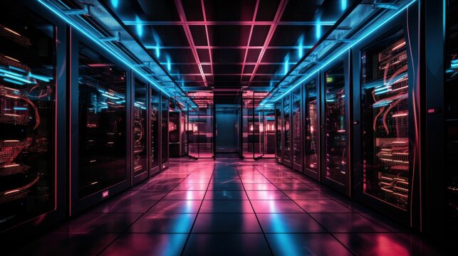 Networking hosting server room in a datacenter