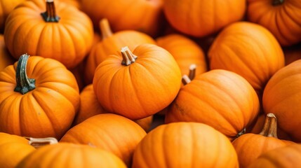 Orange autumn Thanksgiving pumpkins background