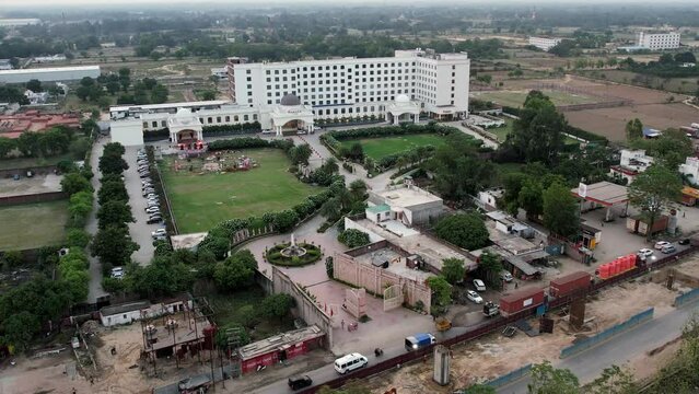 Ramada Hotel drone shot in Lucknow India 