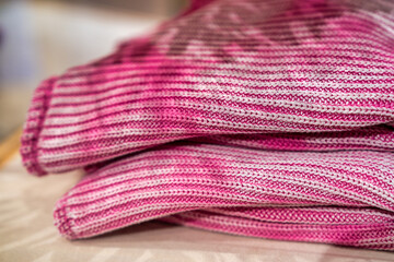 Colorful scarfs in a store