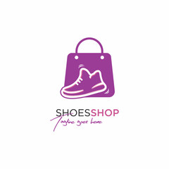 Shoe bag or shoe shop vector symbol. Suitable for business, web, online shop, social media