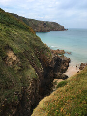 Plémont Beach from the cliffs, Jersey