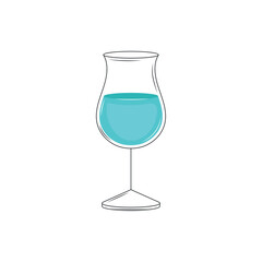 Isolated colored cocktail glass icon Vector illustration