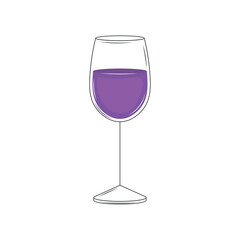 Isolated colored cocktail glass icon Vector illustration