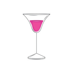 Isolated colored cocktail glass icon Vector illustration