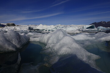 Jökulsárlón is a large glacial lake located in the south of the Vatnajökull glacier between the Vatnajökull National Park and the town of Höfn,appeared between 1934 and 1935