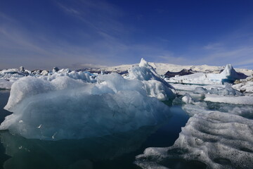 Jökulsárlón is a large glacial lake located in the south of the Vatnajökull glacier between the...