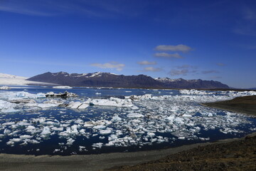 Jökulsárlón is a large glacial lake located in the south of the Vatnajökull glacier between the Vatnajökull National Park and the town of Höfn,appeared between 1934 and 1935