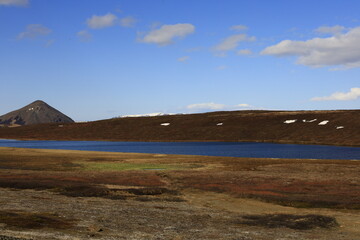 Mývatn is a shallow lake located in an area of active volcanism in northern Iceland, near the...