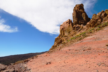 Fototapeta premium volcanic rocks of los Roques de Garcia in Parque Nacional del Teide on Tenerife island (Canary Islands, Spain)