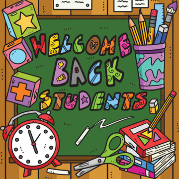 Back to School Welcome Back Students Colored 