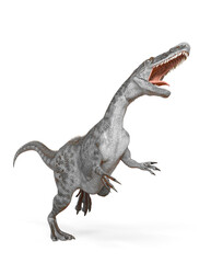 Fototapeta premium monolophosaurus is doing a side attack