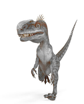 monolophosaurus is standing and looking for food