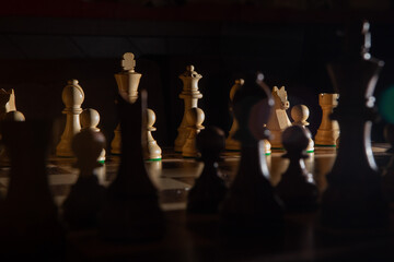 chess on chess board game