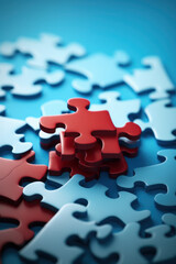 Obraz premium puzzles concept of mental health