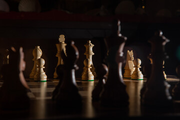 chess on chess board game