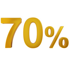 3D 70 percent illustration