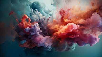 Colorful Explosion, bright motion. Abstract multi colored paint background
