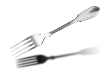 Fork on a white isolated background