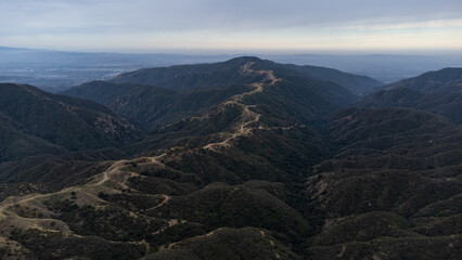 San Gabriel Mountains and Inland Empire from Glendora Ridge, Angeles National Forest 