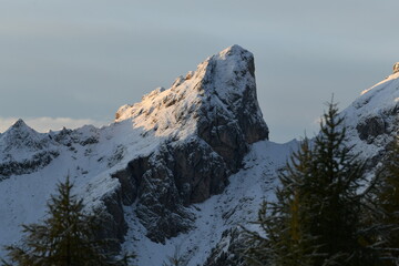 snow covered mountains, Dolomites
