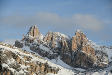 snow covered mountains, Dolomites