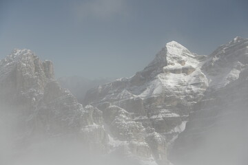 snow covered mountains, Dolomites