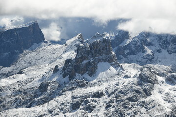 snow covered mountains, Dolomites