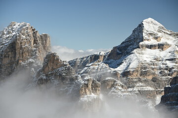 snow covered mountains