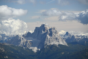 mountains and clouds