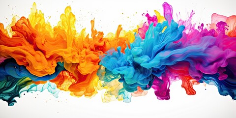 Watercolor Splashes Expressive Vibrant Watercolour Splashes - A Burst of Energetic Colors -Watercolor Art, Vibrant Splashes, Creative Burst, Dynamic Patterns,    Generative AI Digital Illustration